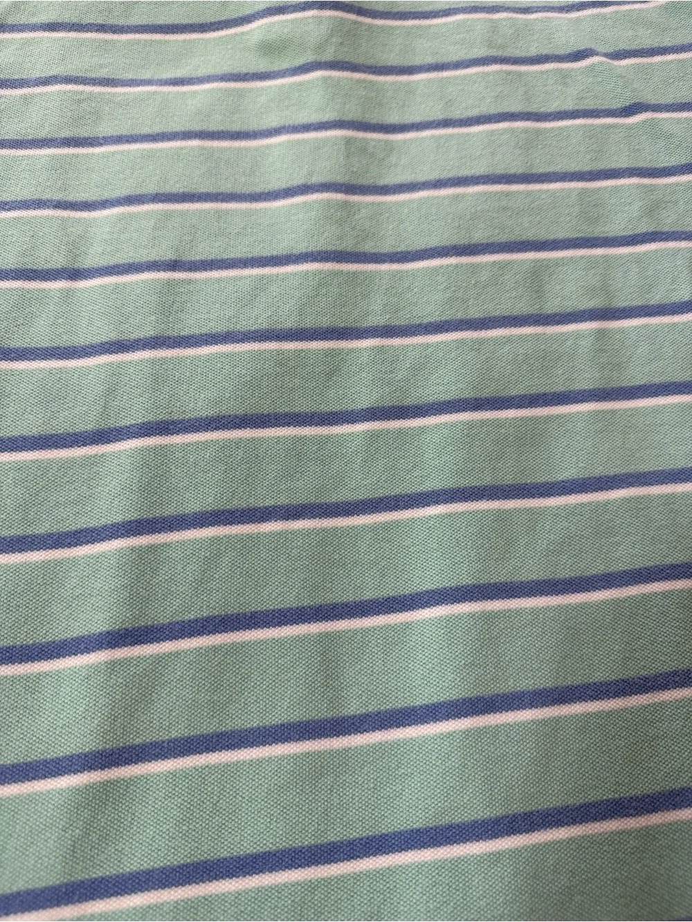 Ralph Lauren Mint Green Polo with Navy & White Stripes